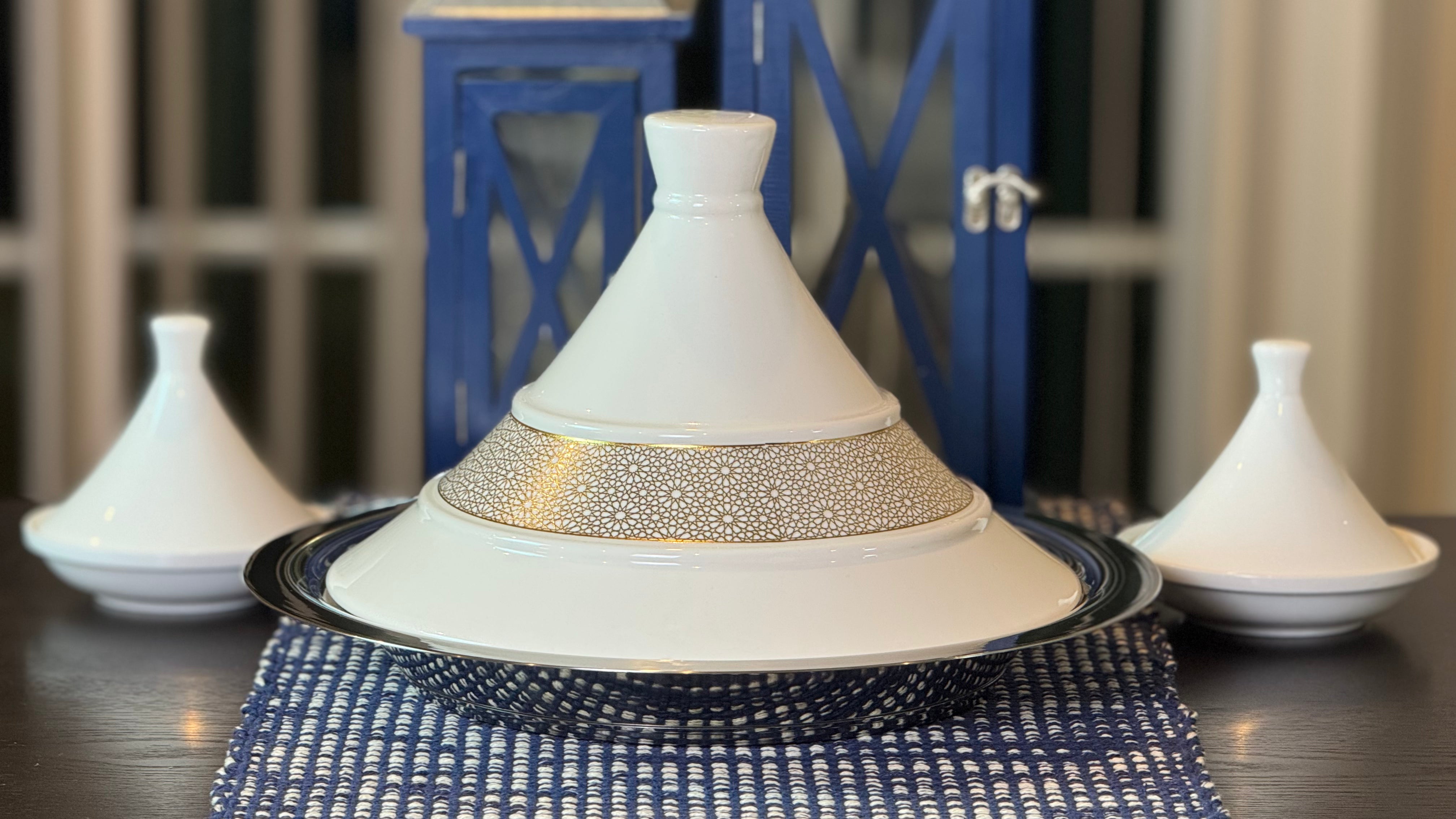 Tajine Royal 34cm – Authentic Moroccan Cooking Tagine with Stainless Steel Base & Ceramic Lid