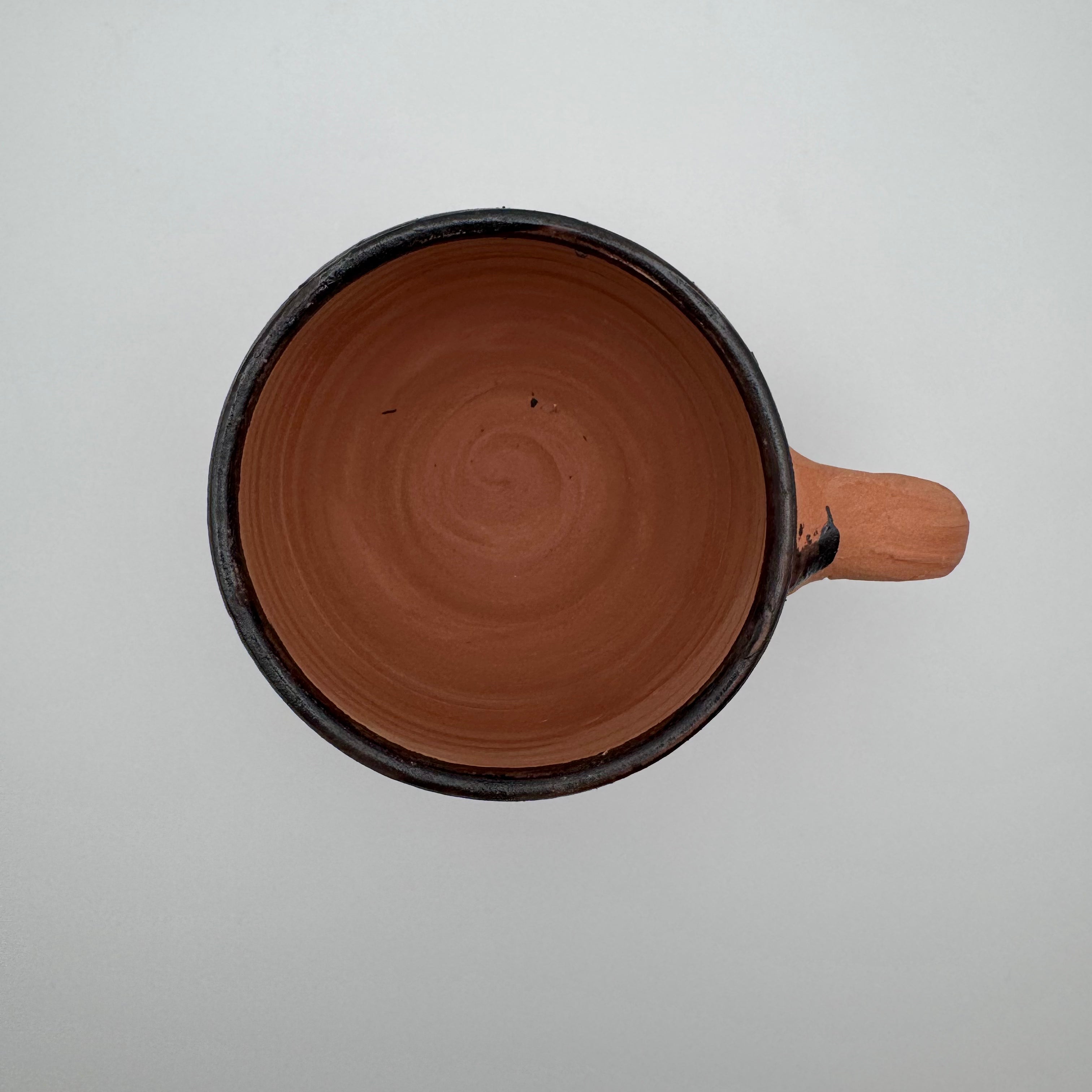 Moroccan Clay Terra-Cotta Ghoraf Mug With Traditional Berber Design